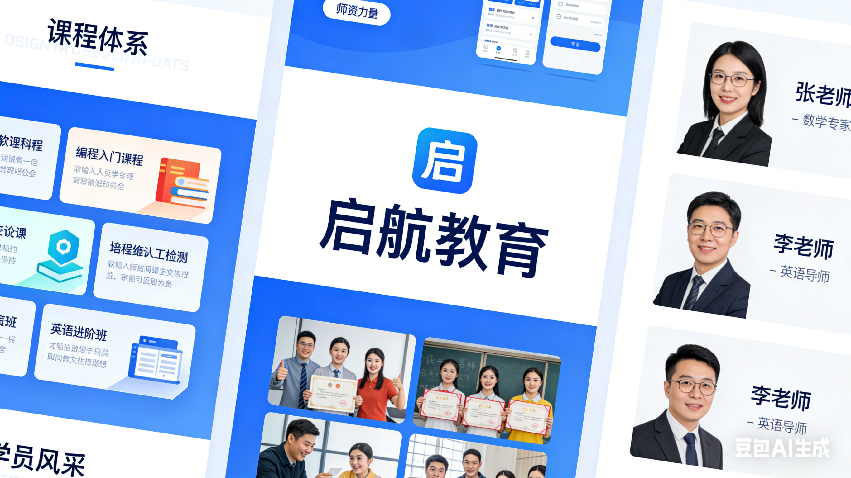 教育培训网站开发-启航教育